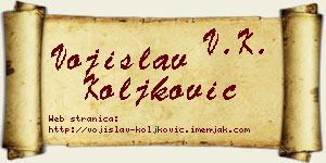 Vojislav Koljković vizit kartica
